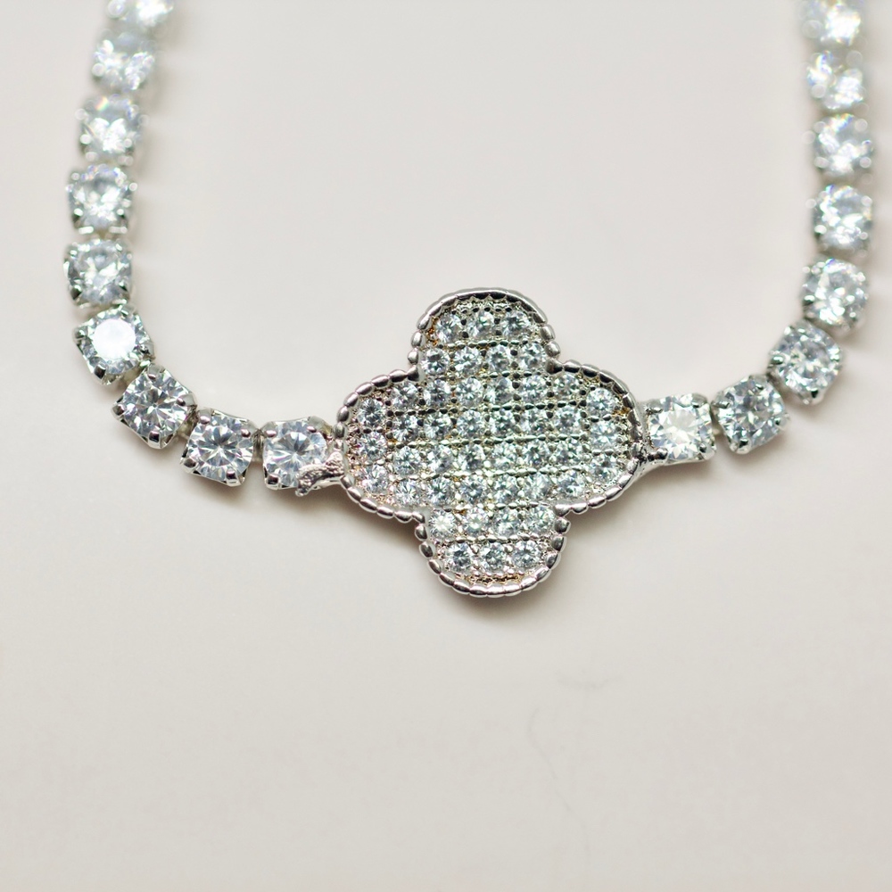 18k Gold Dipped Adjustable Tennis Leaf Bracelet - image 7